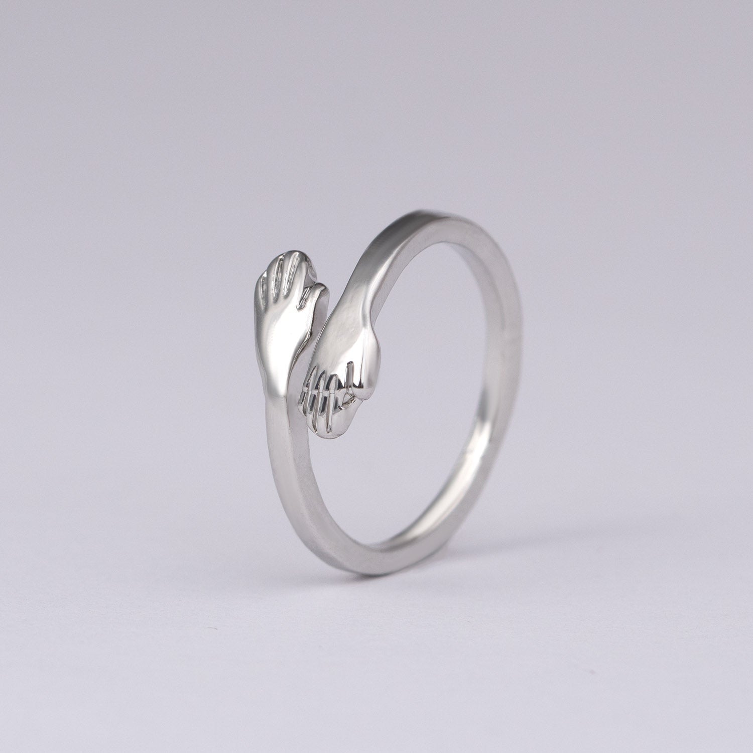 W Premium Jewellery Rings Hug Ring Silver